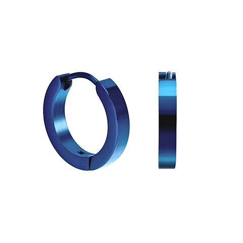 ER300BL B.Tiff Blue Hoop Earrings