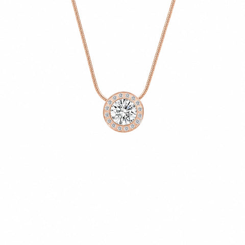 PT125RG B.Tiff Rose Gold Aŭreolo 2ct Pendant Necklace