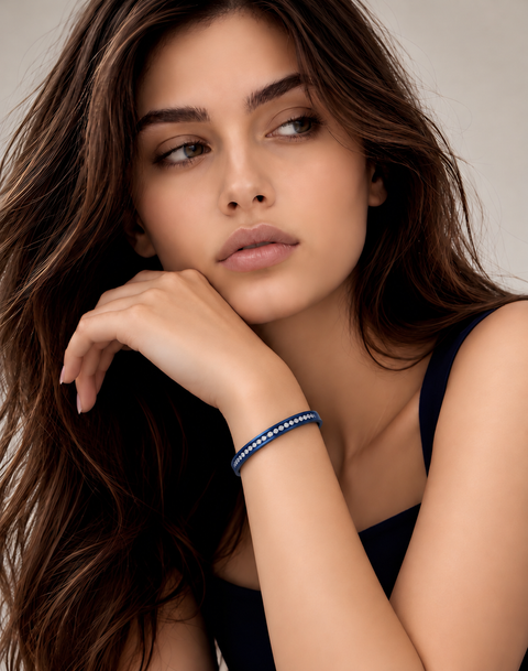BG333BL B.Tiff Blue Eternity 25 Bangle Bracelet
