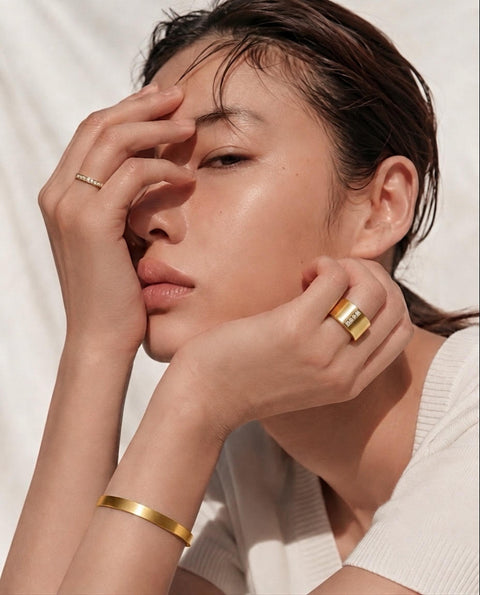 RG111G B.Tiff Gold Stacking .01 ct Eternity Ring [Thin Band]