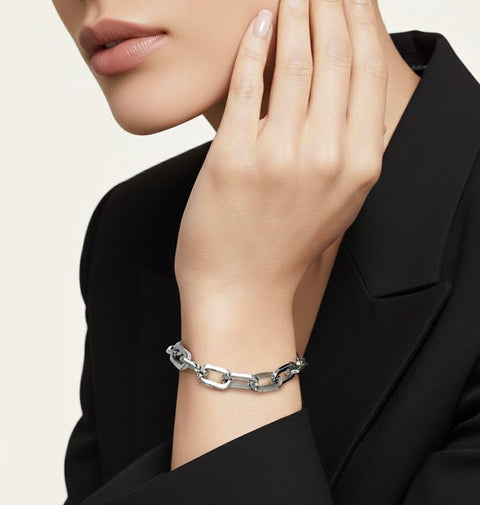 BG200W B.Tiff High Polish Paperclip Bracelet