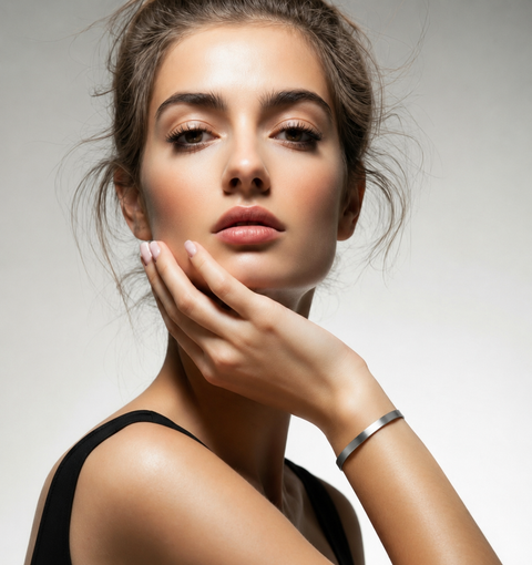 BG300W B.Tiff Simplicity Narrow Matte Bangle Bracelet