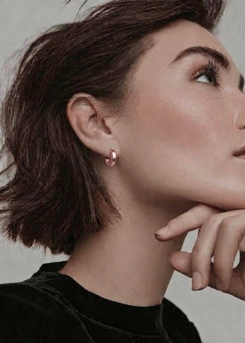 ER300RG B.Tiff Rose Gold Hoop Earrings