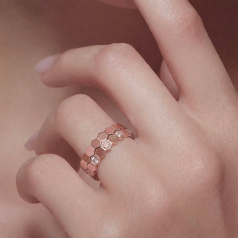 RG110RG B.Tiff Pavé Rose Gold Mon Rêve Ring