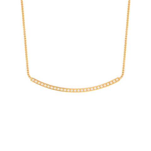 PT326G B.Tiff Gold "Smile" Adjustable Pendant Necklace