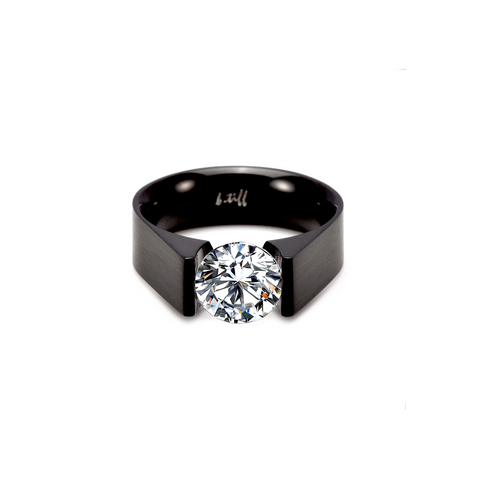 RG093B B.Tiff Black 2 ct Round Solitaire Engagement Ring – B.Tiff New York  (Retail)