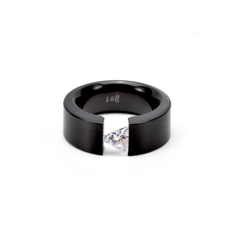 RG113B B.Tiff 1 ct Trillion Cut Solitaire Ring [Wide Band]