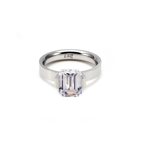 RG210W B.Tiff 3 ct Emerald Cut Engagement Ring