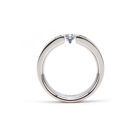 RG608W B.Tiff "Amikoj" 1/3 ct Emerald Cut Ring